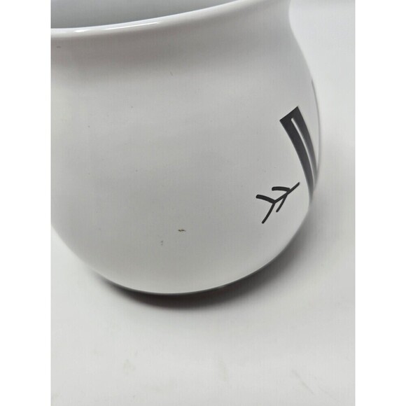 THRESHOLD TARGET WHITE & GREY MONOGRAM INITIAL W COFFEE MUG CUP BEVERAGE RETIRED - Picture 7 of 11